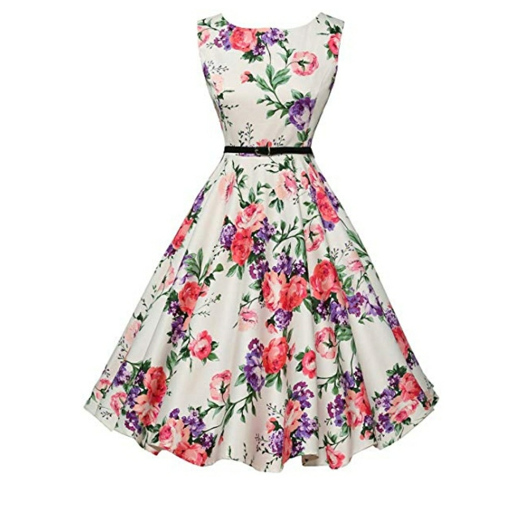 Vintage style boatneck dress